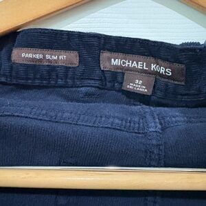 Michael Kors Navy Parker Slim Fit Pants
